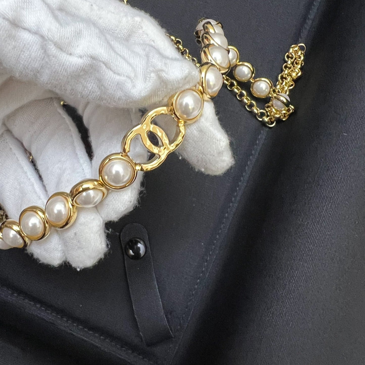 Chanel Runway Waist Chain Belt with Pearls in GHW ()