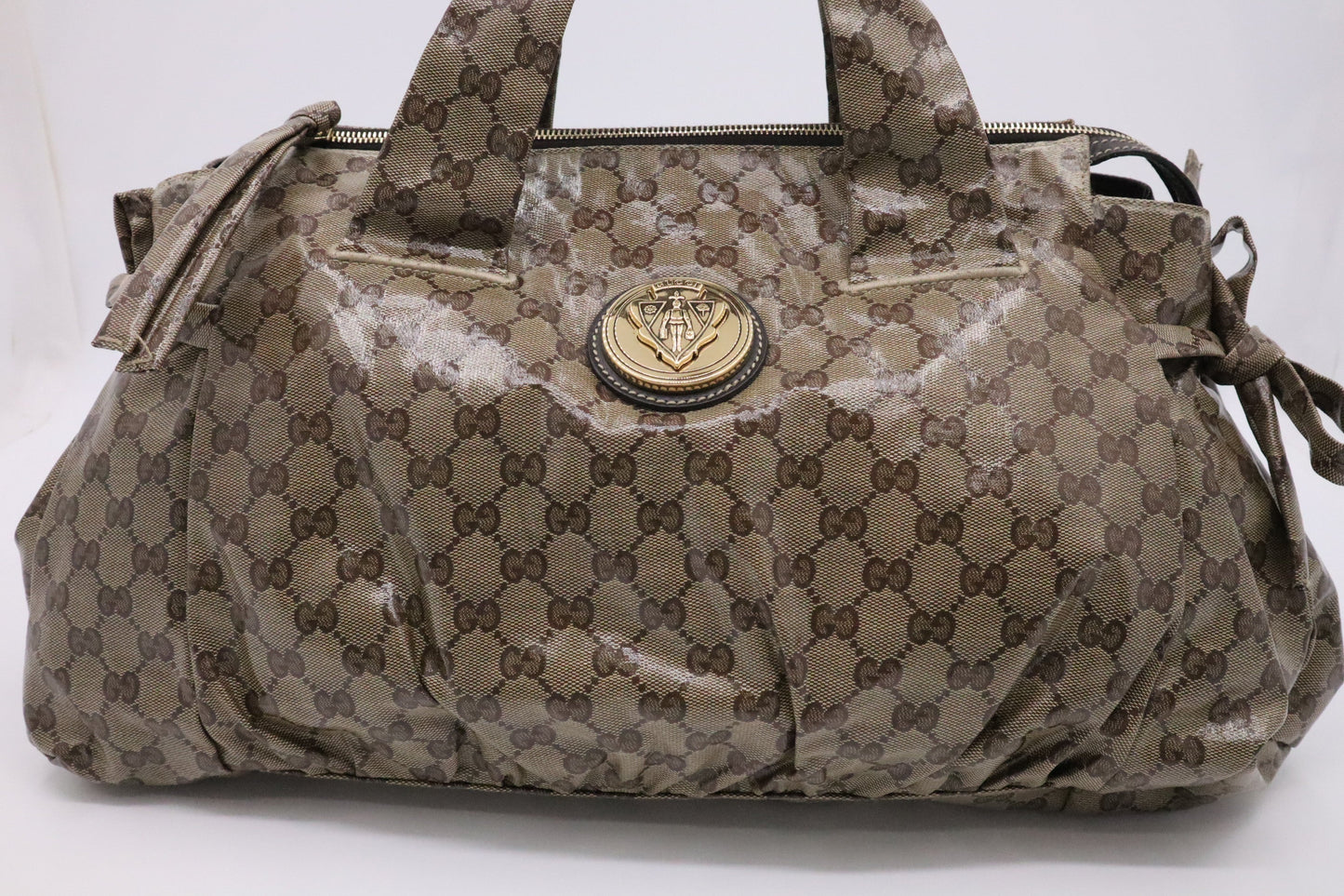 Gucci Zipped GG Coated Canvas Brown Apparel