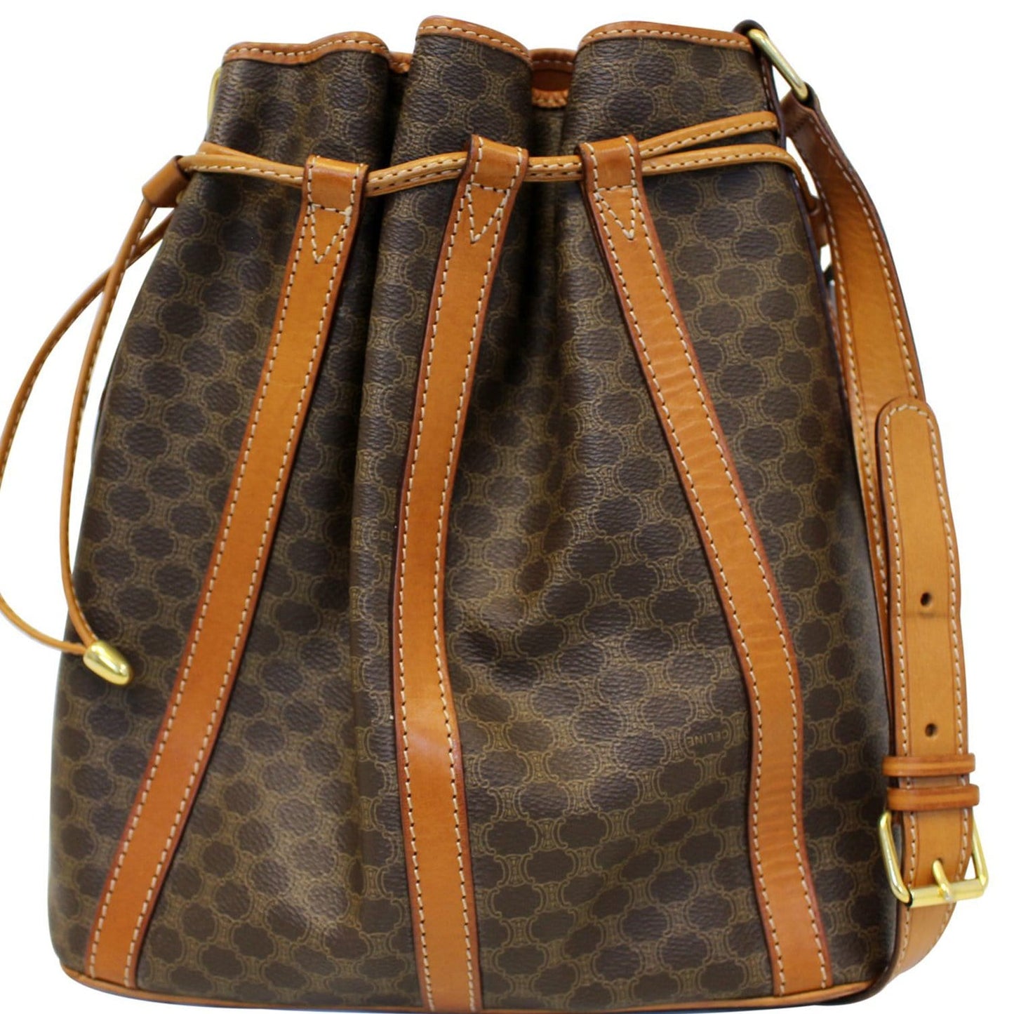 Macadam Pattern Pvc Shoulder Bag Leather