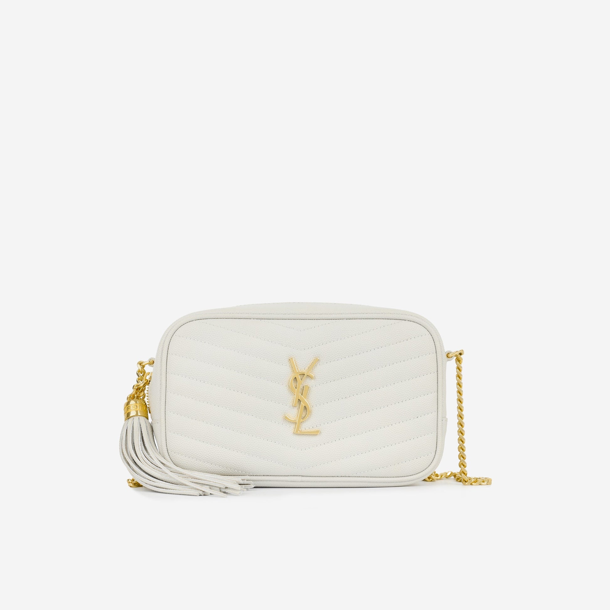 YSL Saint Laurent Lou Camera Bag Mini Crossbody Bag Grained Ghw Immacualte
