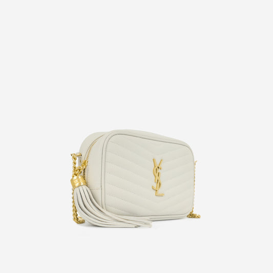 YSL Saint Laurent Lou Camera Bag Mini Crossbody Bag Grained Ghw Immacualte