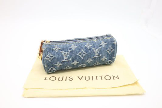 Louis Vuitton Speedy Trousse Denim Monogram Handbag