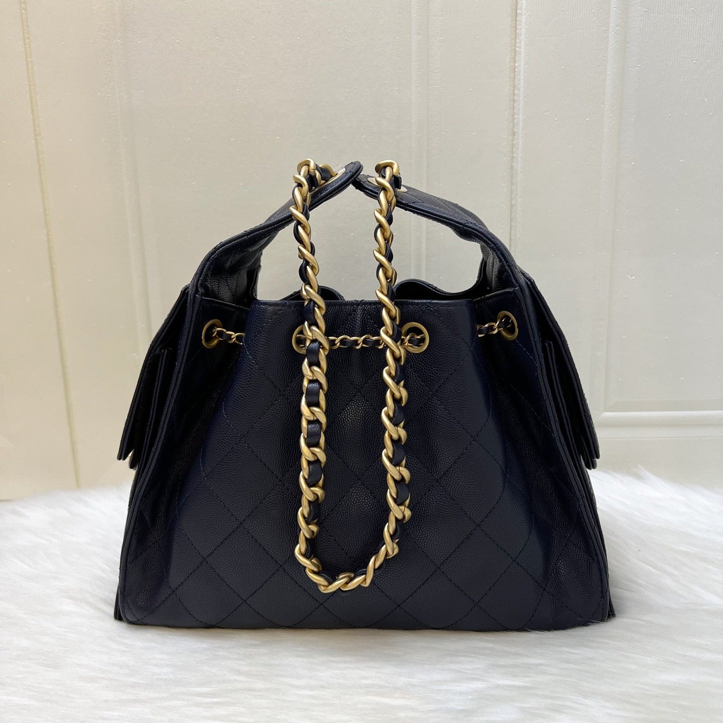 Chanel 25 Small Hobo Bag in Navy Caviar and AGHW (Model: )