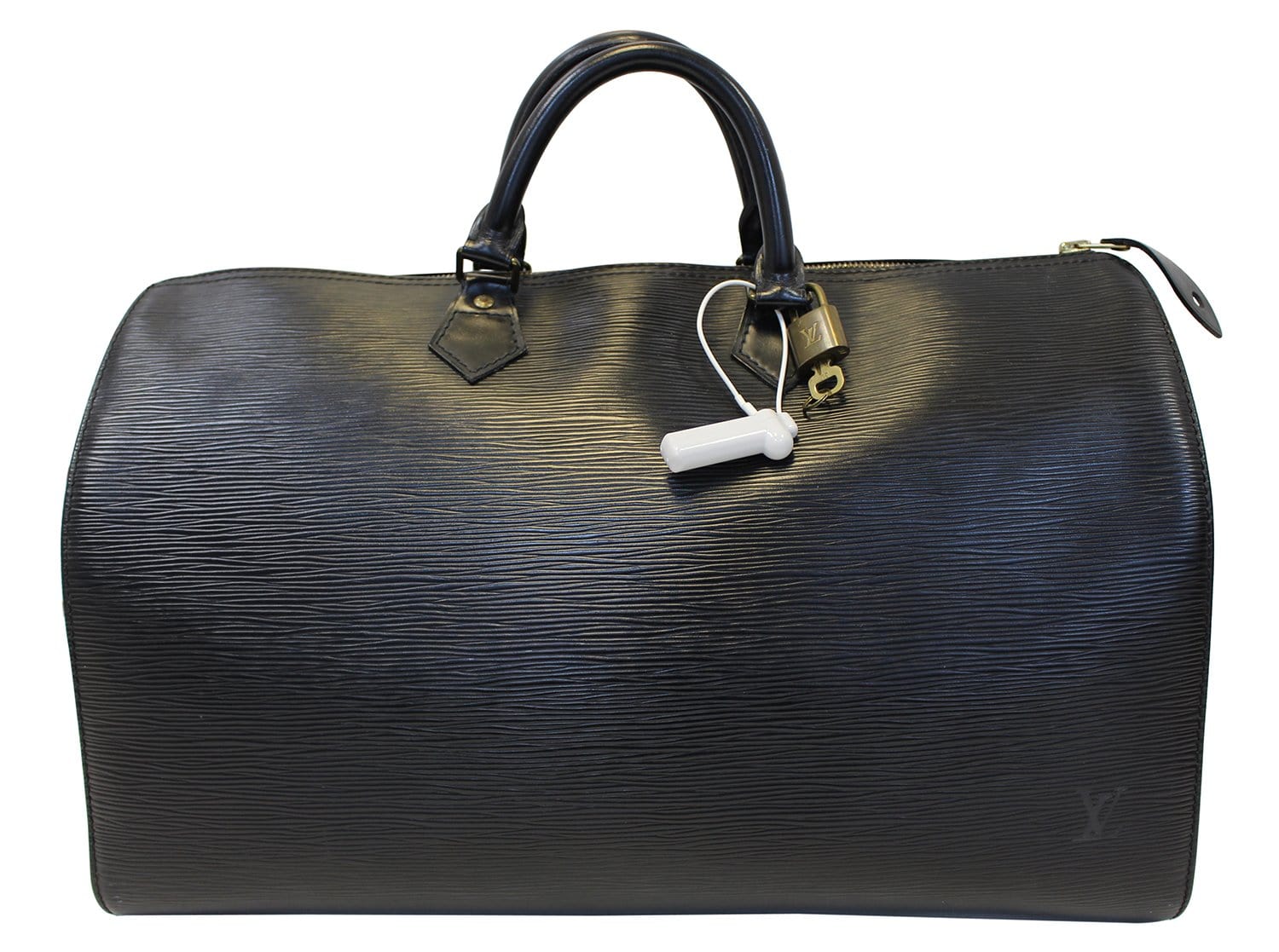 Louis Satchel Bag Epi Speedy Leather Black Travel Bag