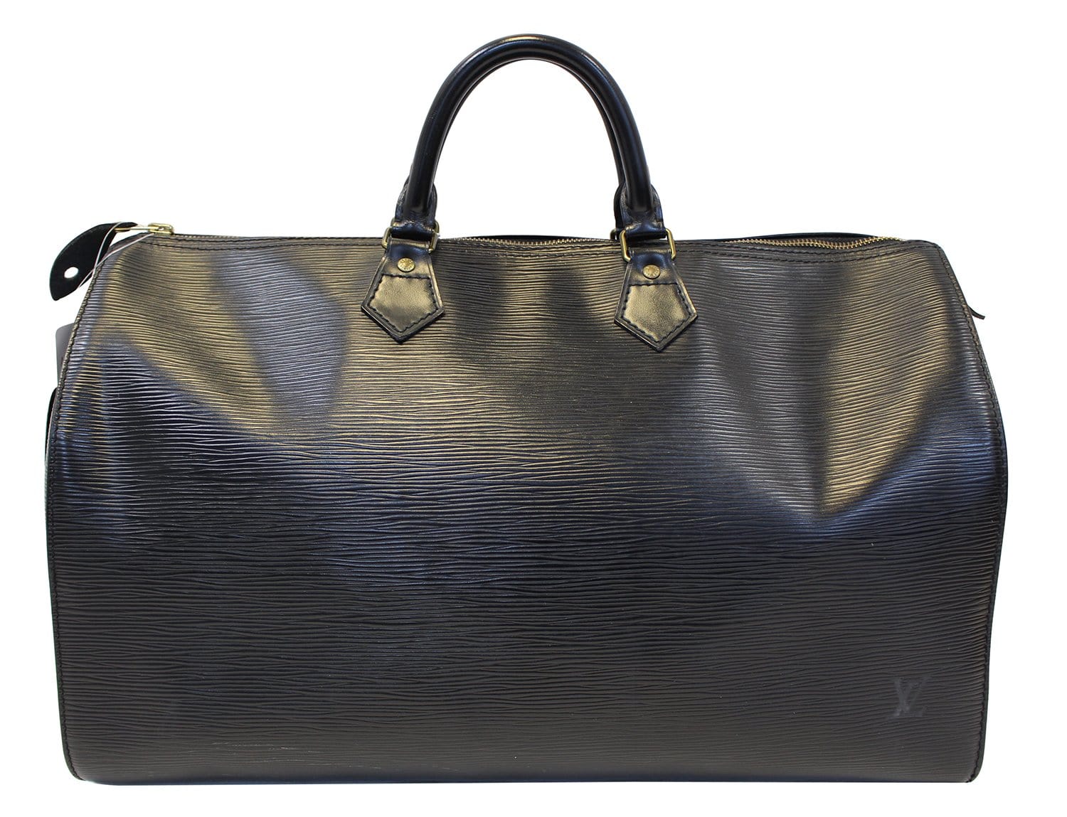 Louis Satchel Bag Epi Speedy Leather Black Travel Bag