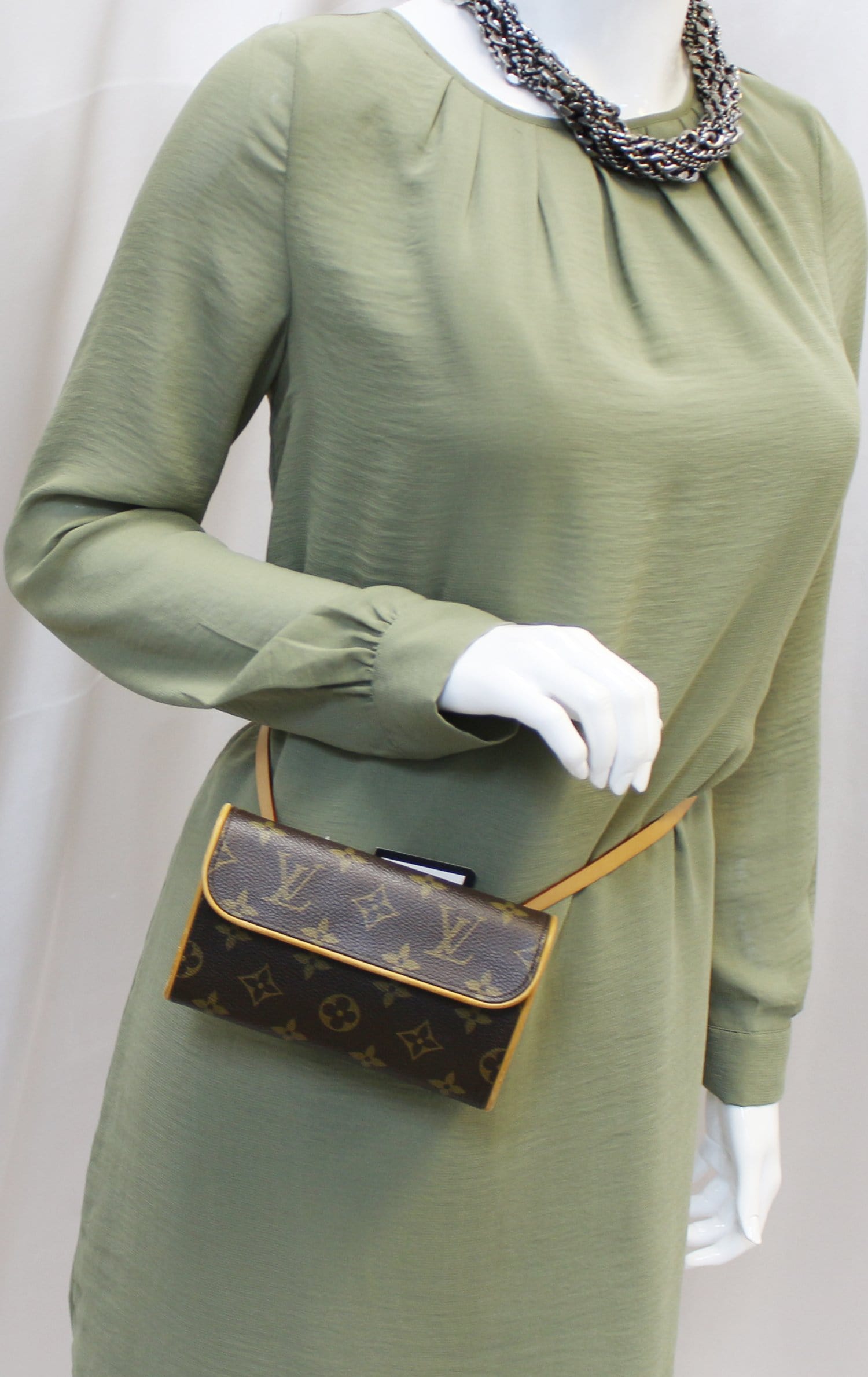 Louis Pochette Florentine Bag Canvas Monogram Crossbody Bag