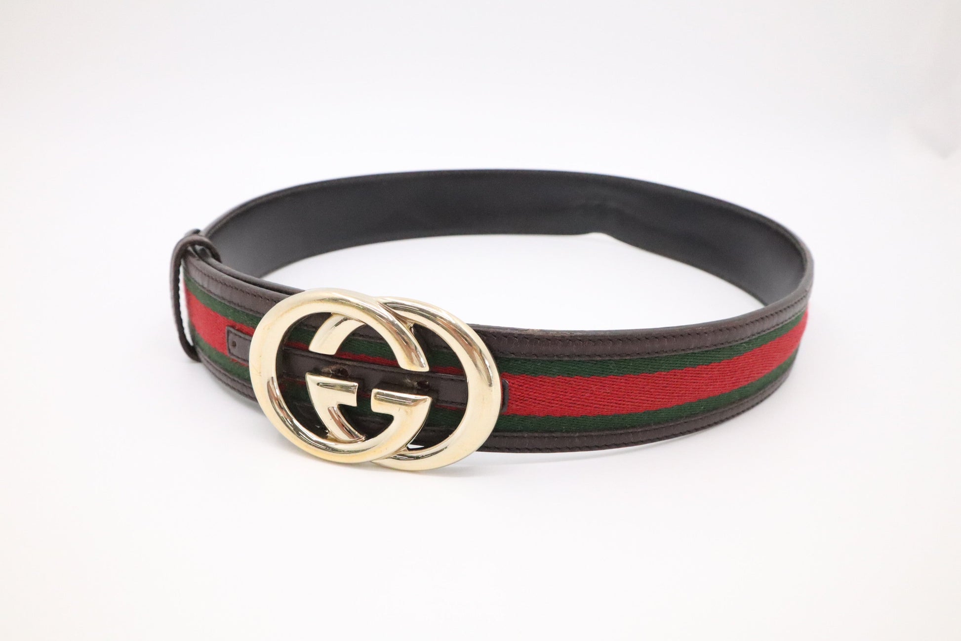 Gucci Sherry Line Leather Brown Belt