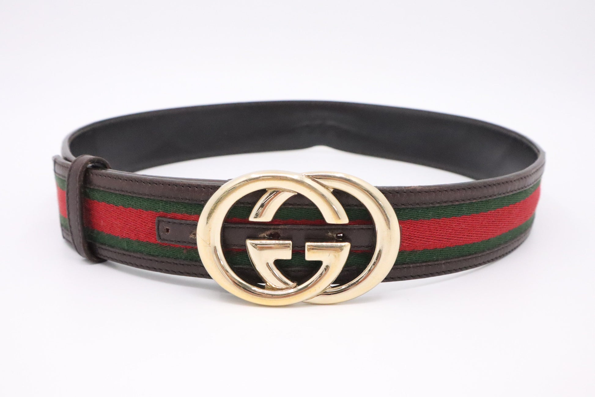 Gucci Sherry Line Leather Brown Belt