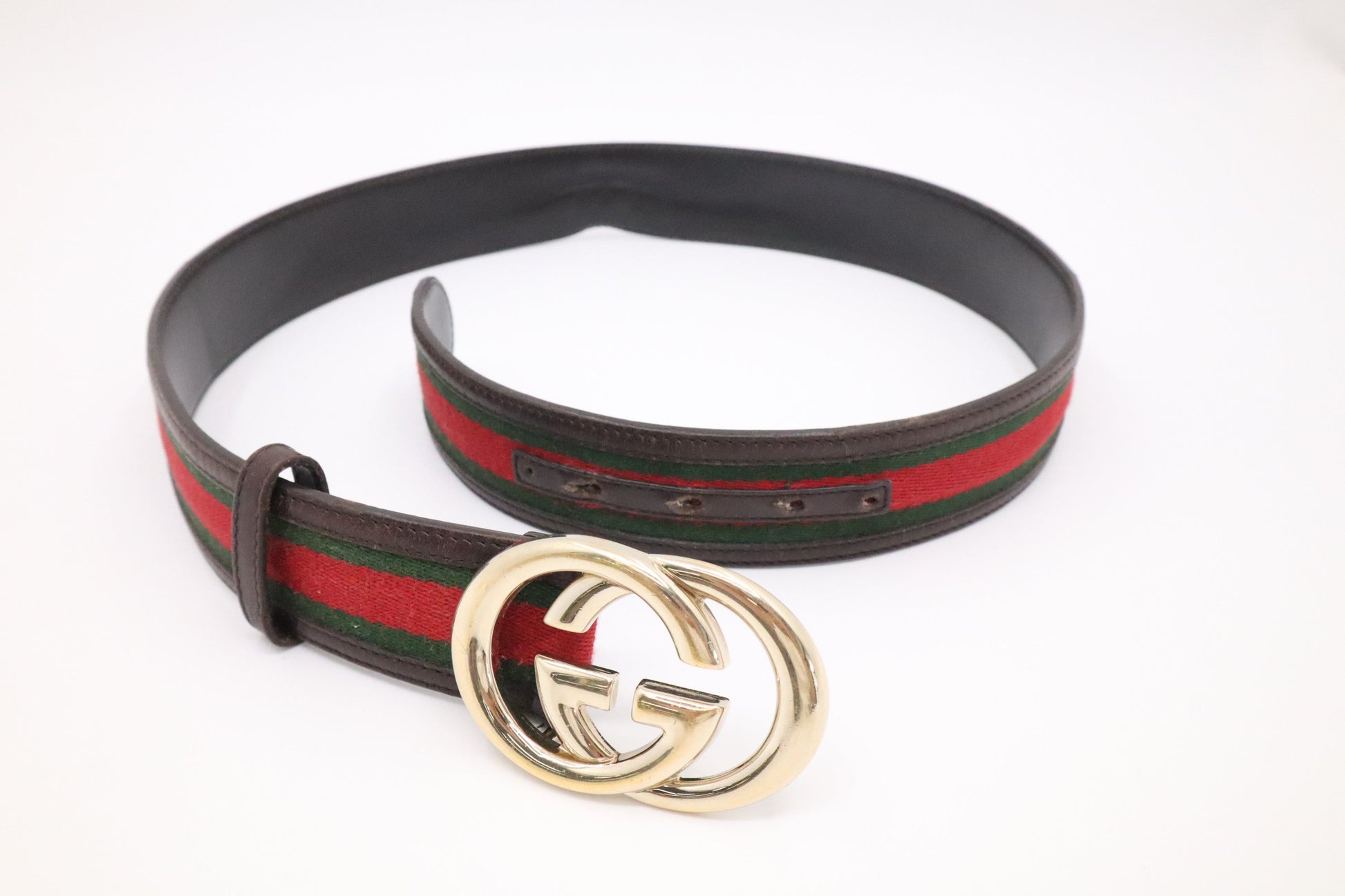 Gucci Sherry Line Leather Brown Belt