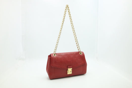 Louis Vuitton Saint Germain Red PM Leather Empreinte Handbag