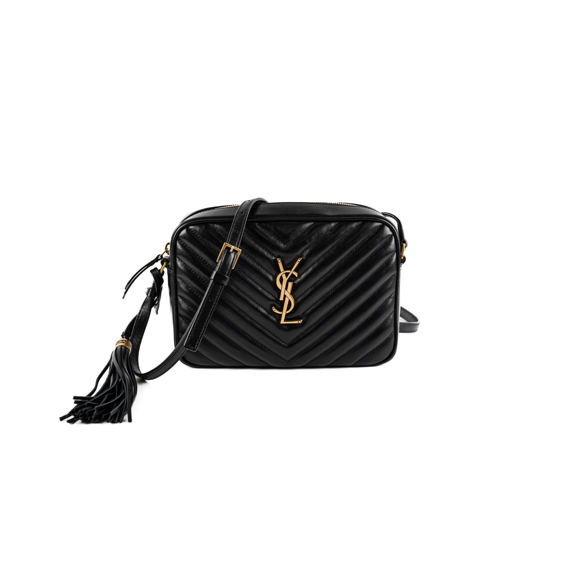 YSL Saint Laurent Camera Lou Bag Black Medium Travel Bag