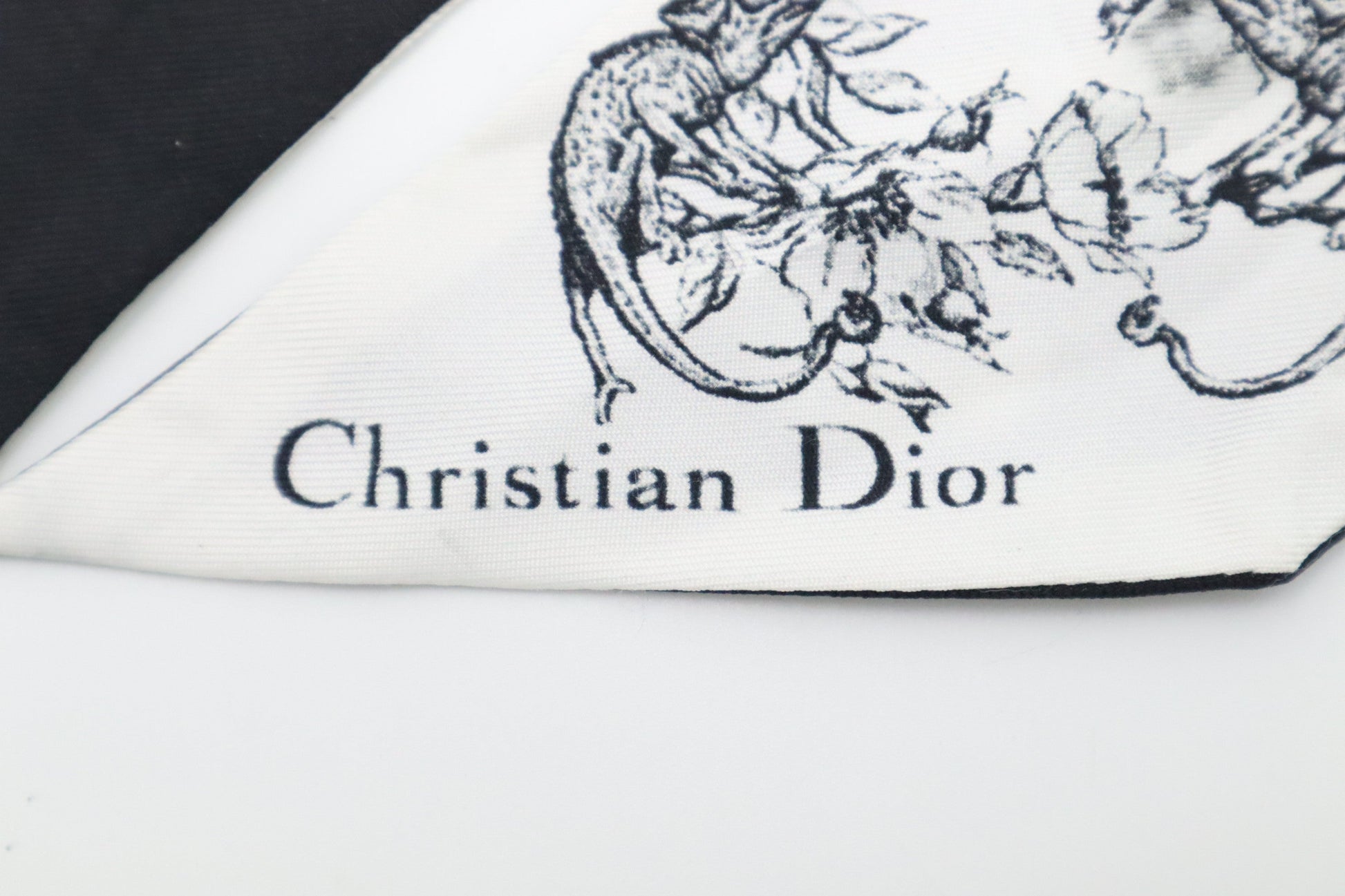 Dior Zodiac Mitzah Twilly In And Silk Handbag Black White Travel Bag