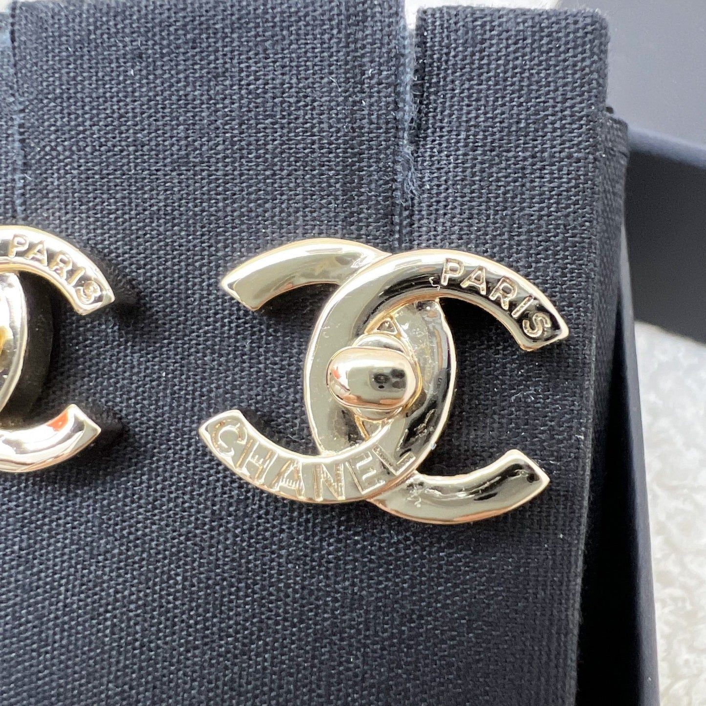 Chanel CC Turnlock Earrings in LGHW (Model: ) Jewelry
