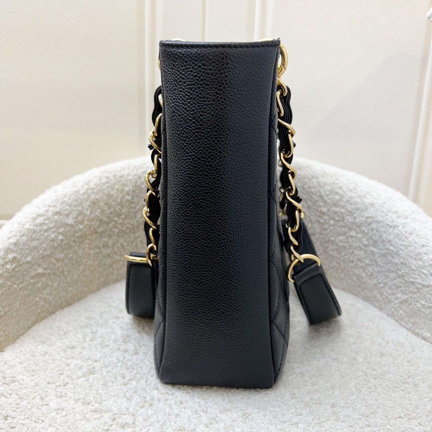 Chanel Petite Shopping Tote PST in Black Caviar and GHW (Model: )
