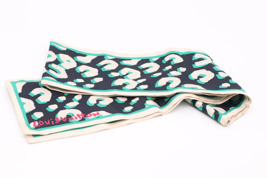 Louis Vuitton x Stephen Spro Bandeau Turquoise Leopard Handbag