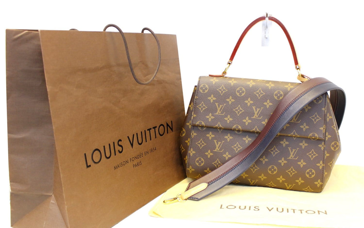 Louis Cluny Mm Shoulder Bag Canvas Monogram