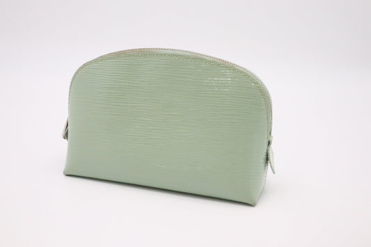 Louis Vuitton Pochette Cosmetic Electric Amande Epi Leather Clutch Bag