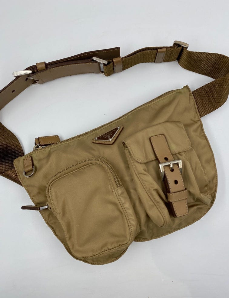 Prada Crossbody Bag Nylon Beige