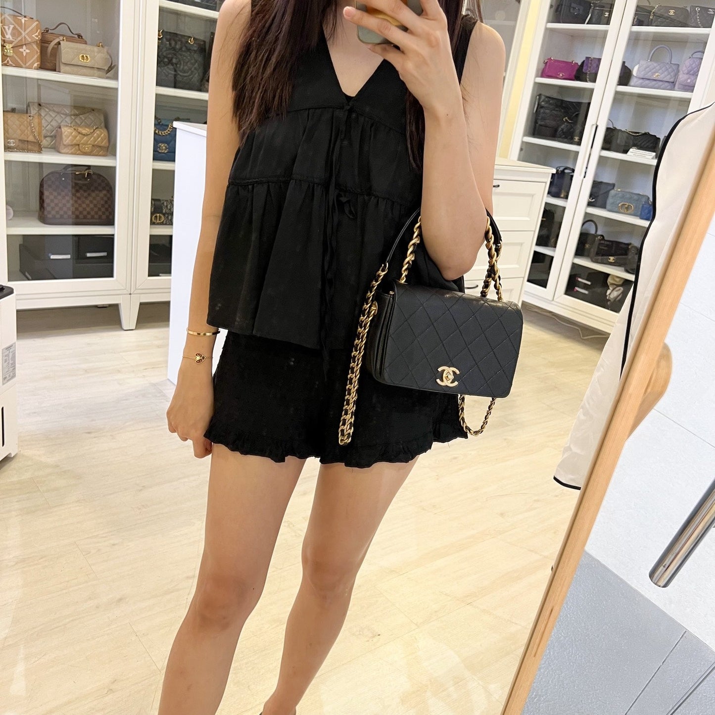 Chanel Seasonal Full Flap Bag in Black Caviar and AGHW (Model: )
