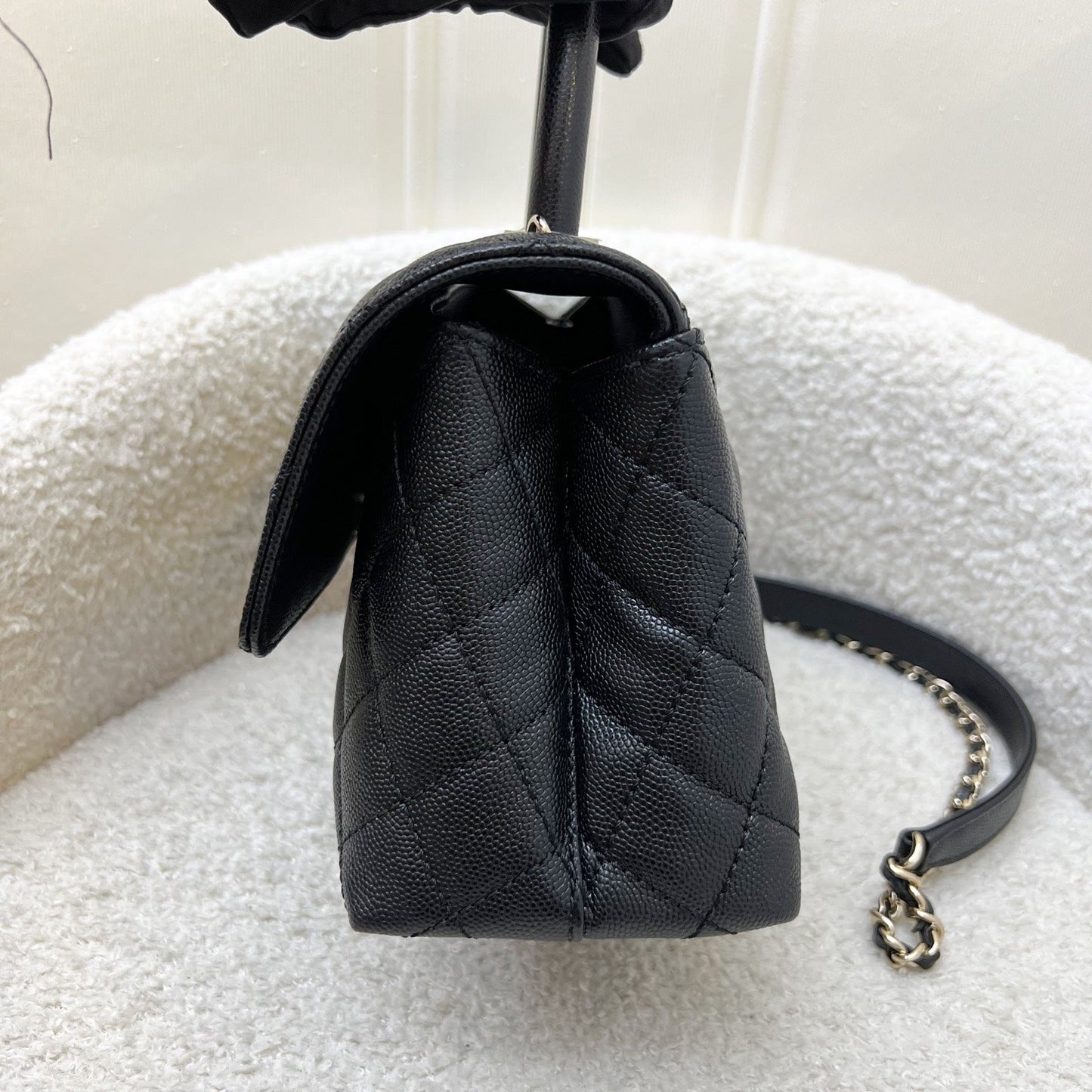 Chanel Small Coco Handle Flap in Black Caviar and LGHW (Model: ) Accessory