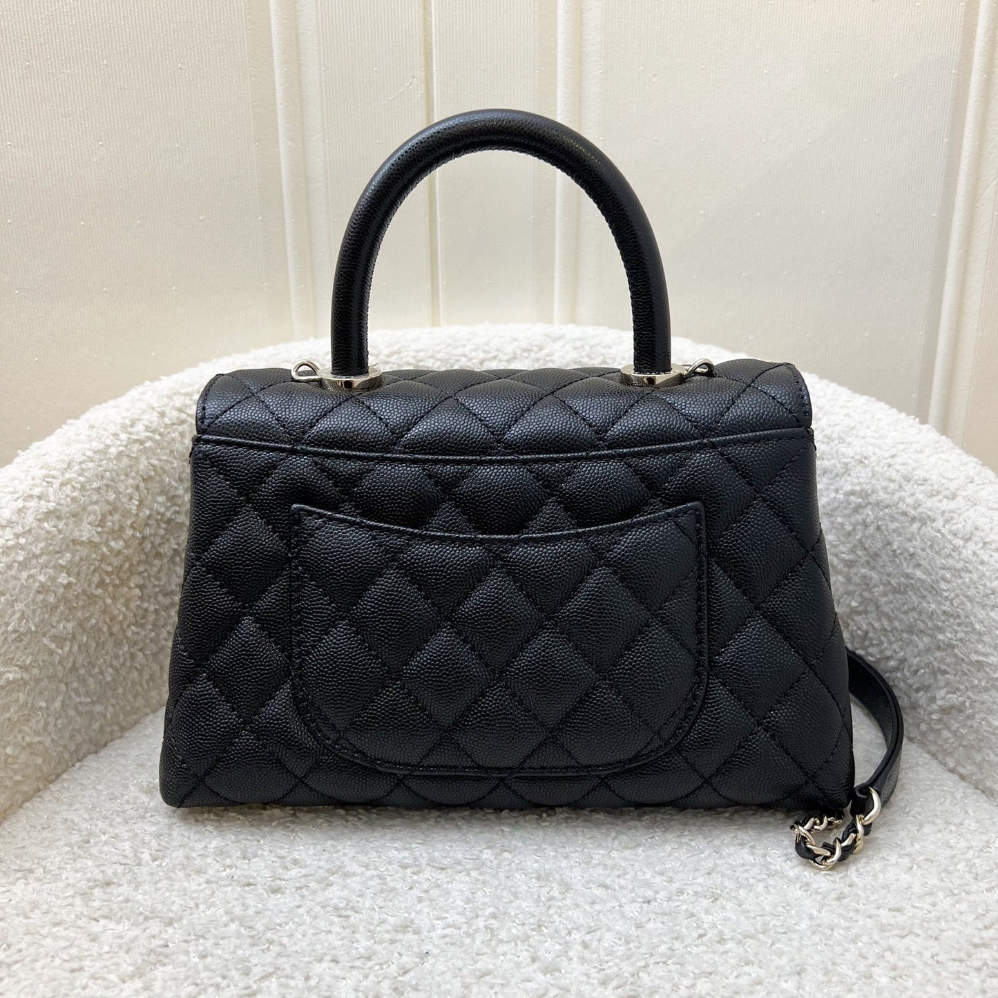 Chanel Small Coco Handle Flap in Black Caviar and LGHW (Model: ) Accessory