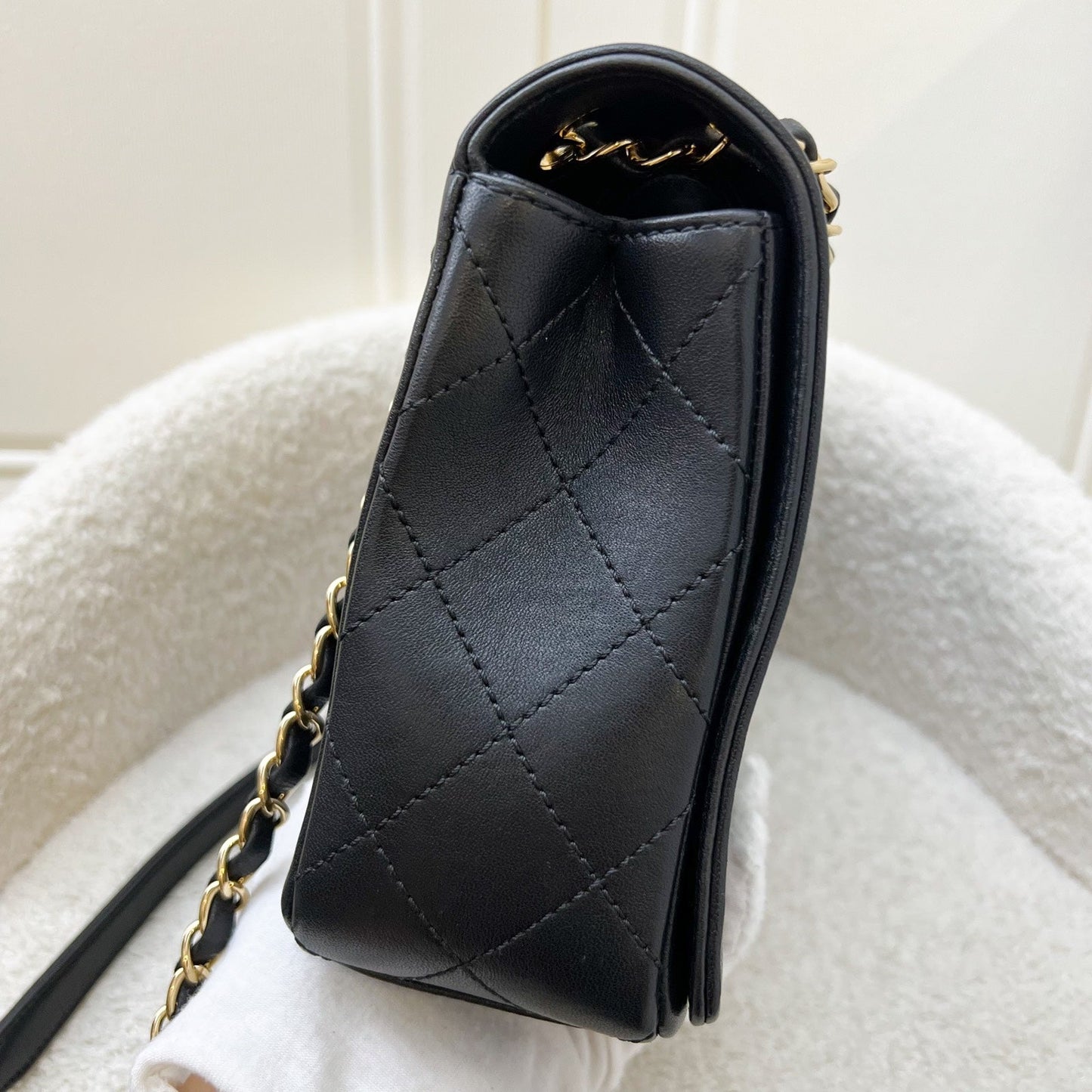 Chanel Large Mademoiselle Flap in Black Calfskin and GHW Accessory