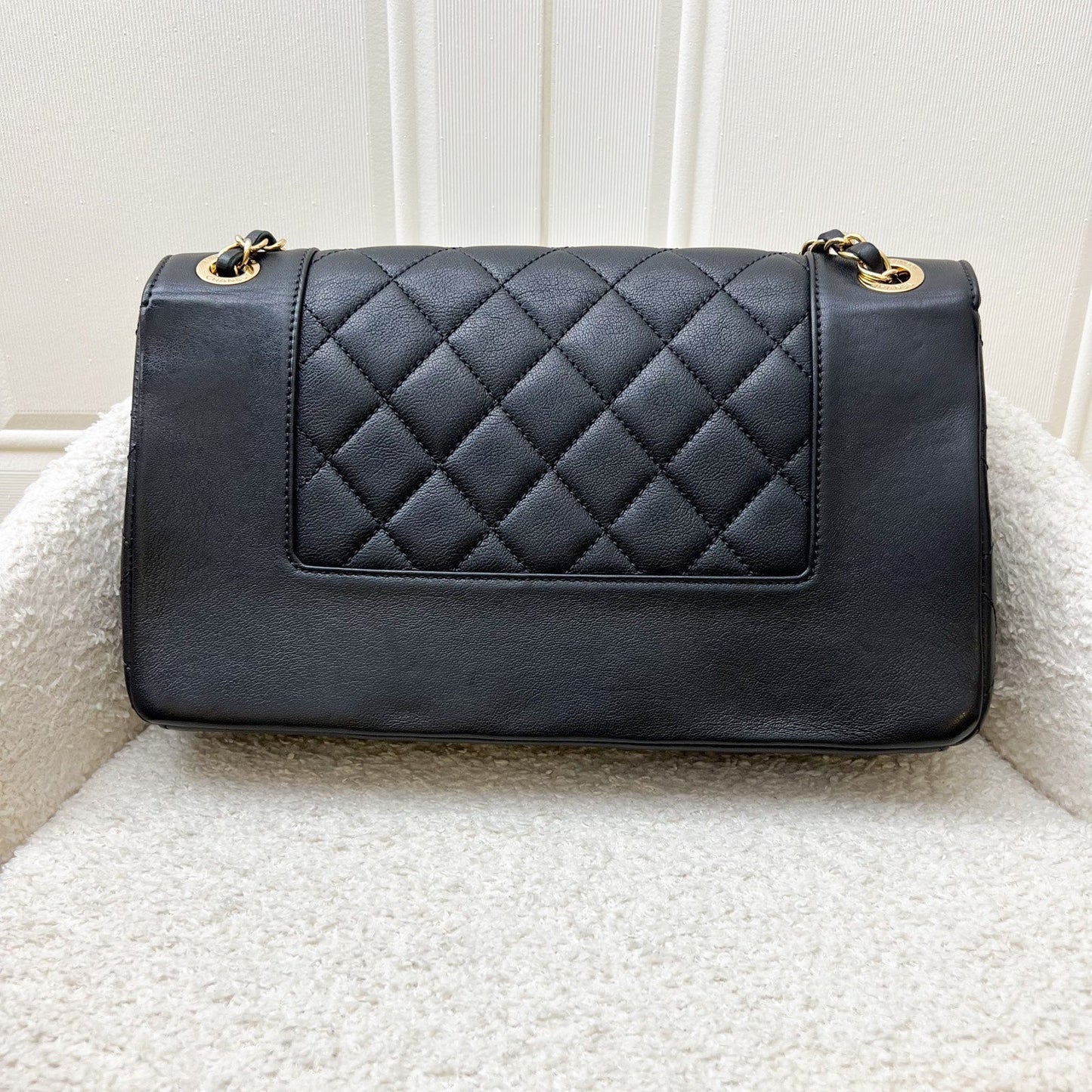 Chanel Large Mademoiselle Flap in Black Calfskin and GHW Accessory