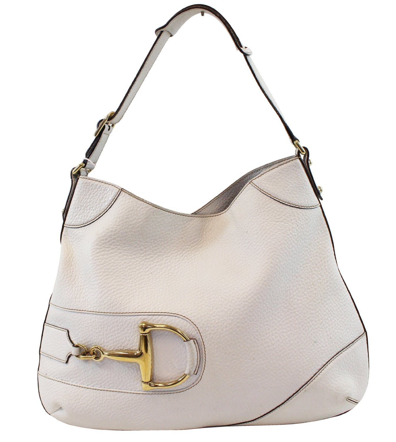 Gucci Saddle Shoulder Bag Leather White
