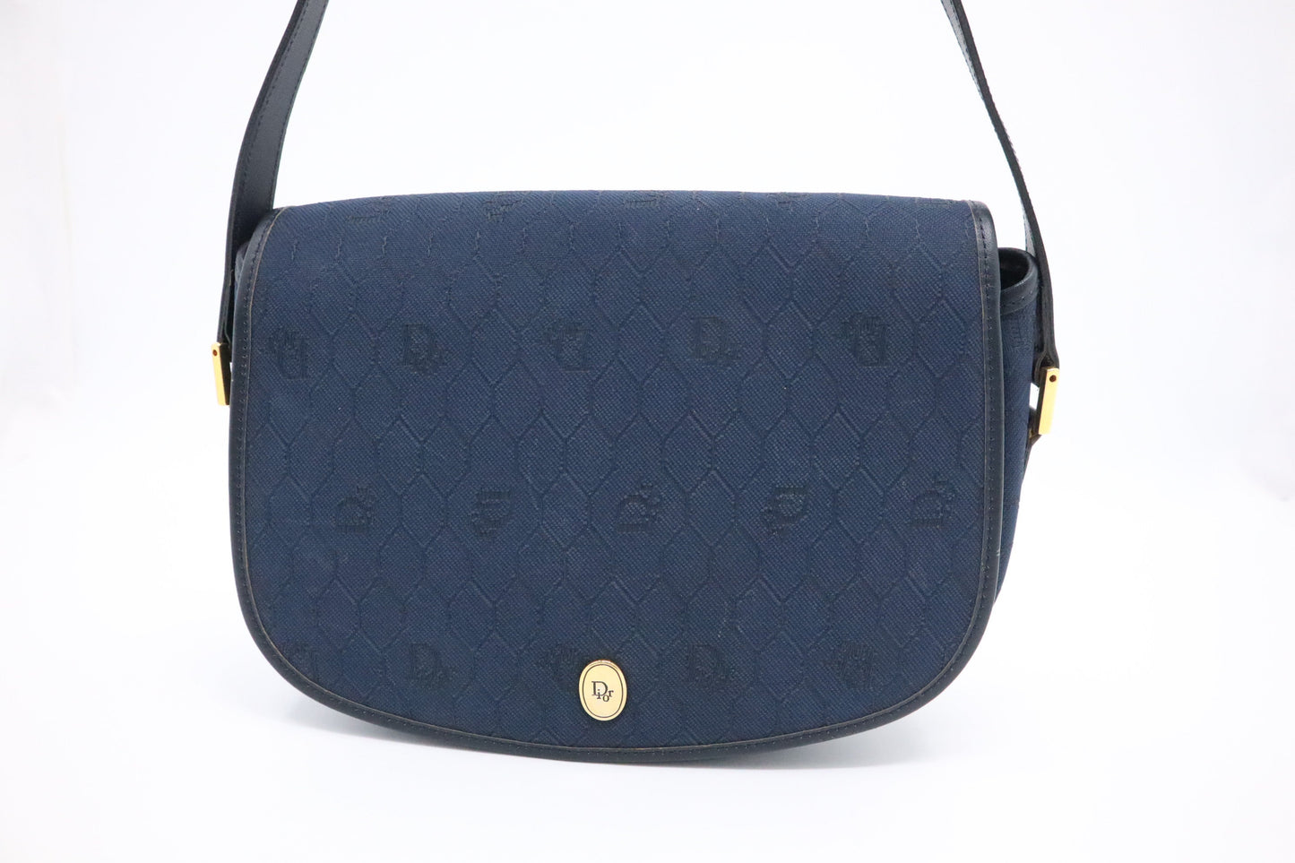 Dior Crossbody In Honeycomb Handbag Canvas Blue Crossbody Bag