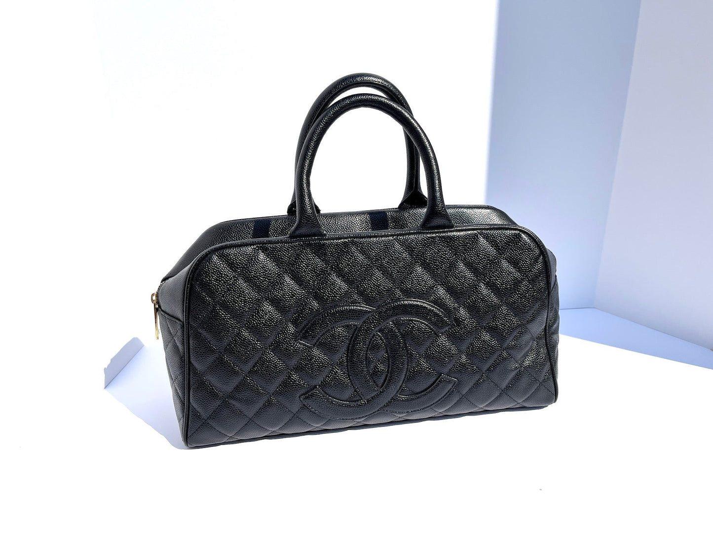 Chanel Black Timeless Caviar Leather Bowler Accessory