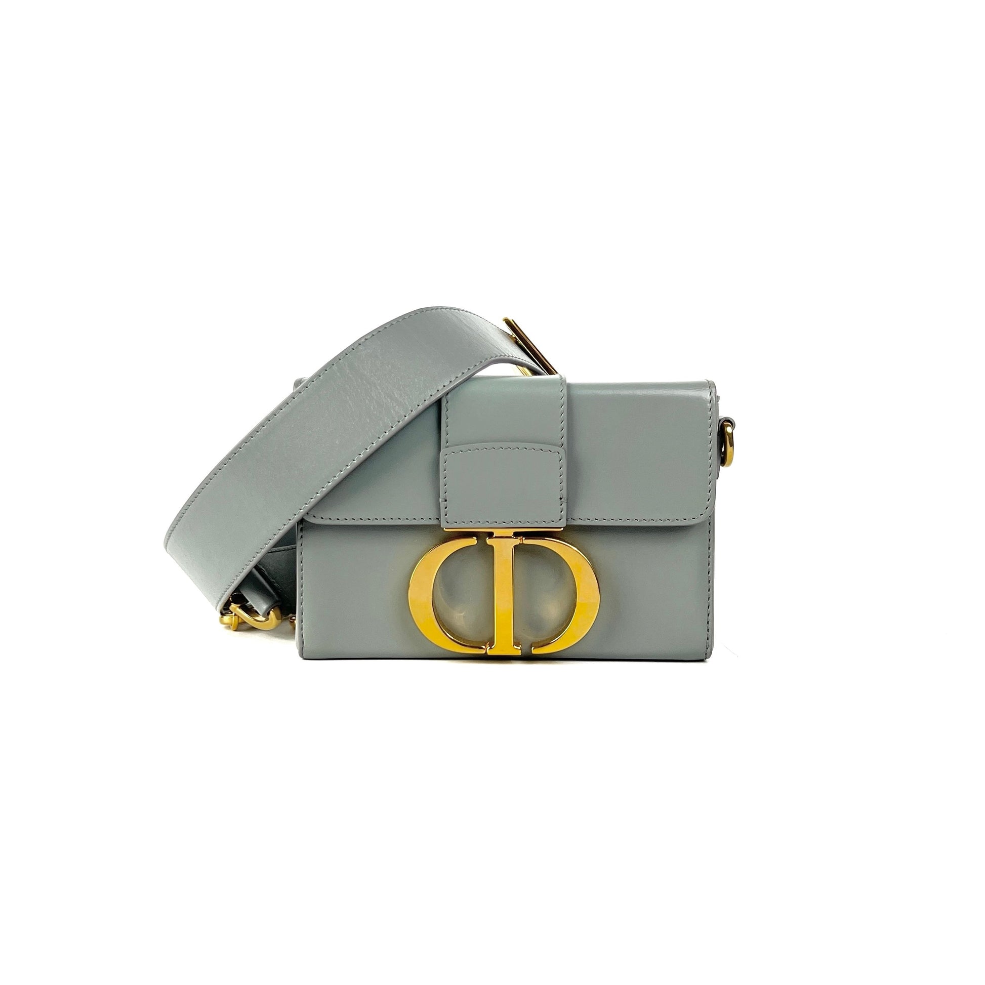 Dior Christian Montaigne Crossbody Bag Blue Micro
