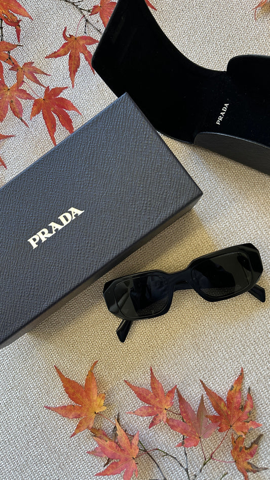 Prada Sunglasses Black Logo