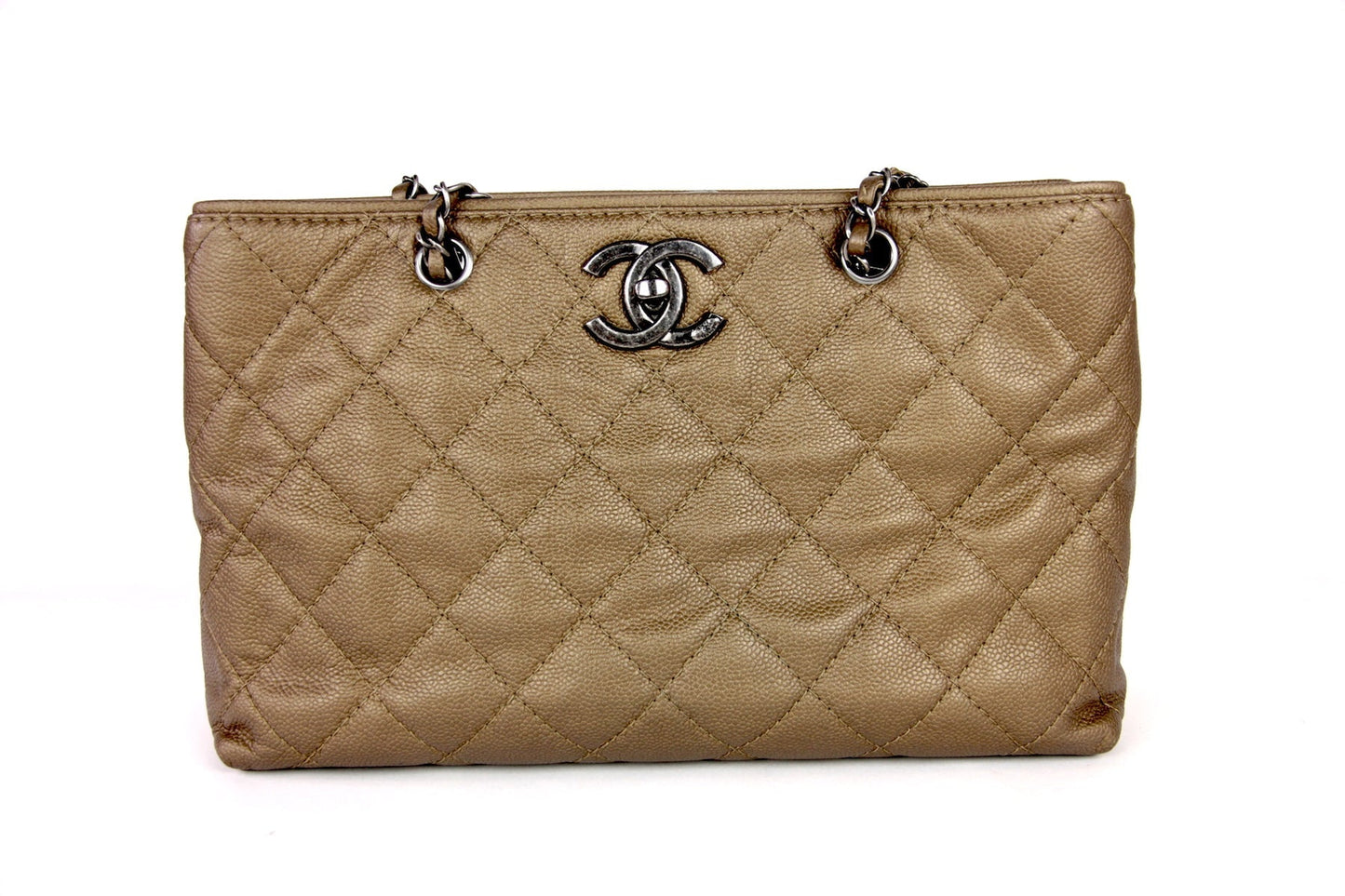 Chanel CC Large Zip Shopper Chain Tote