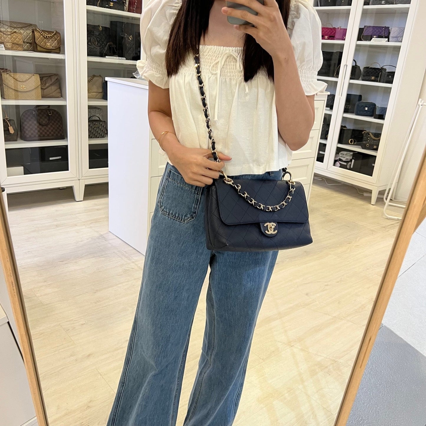Chanel City Walk Flap in Navy Caviar LGHW (Model: ) Accessory