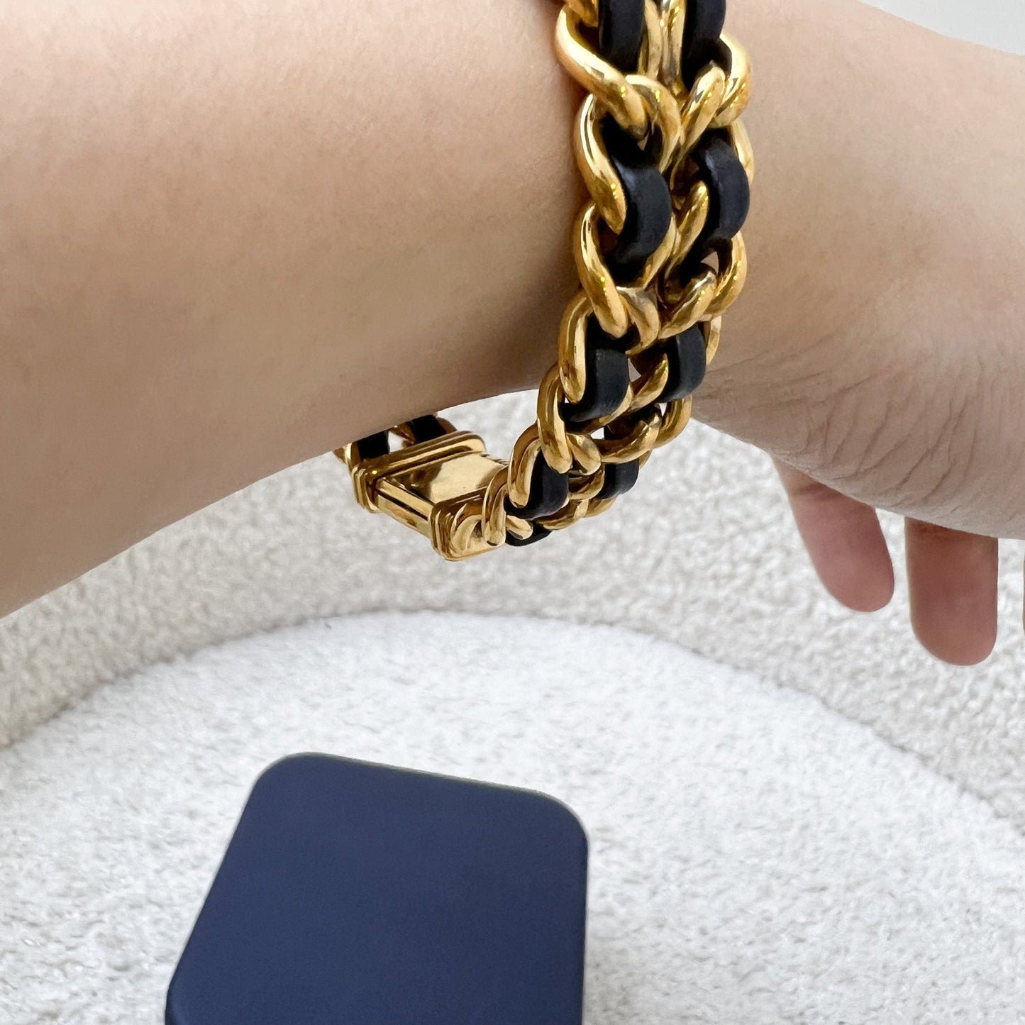Premiere Watch in Gold Plated HW and Black Leather Size M Ghw Year