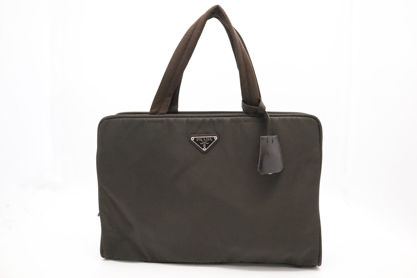 Prada Business Bag In Nylon Brown Travel Bag