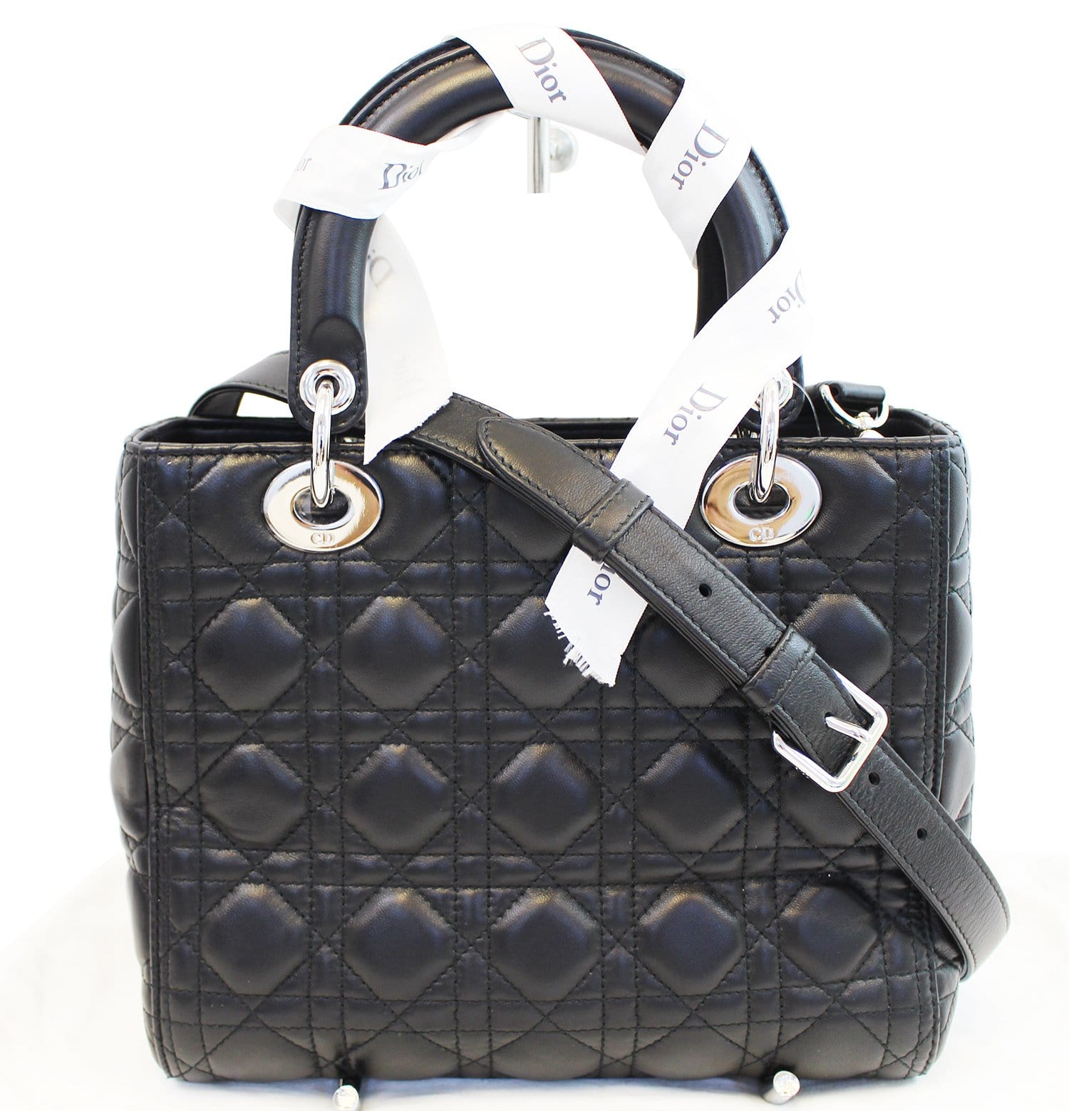 Dior Cannage Lady Bag Leather Lambskin Quilted Satchel Bag