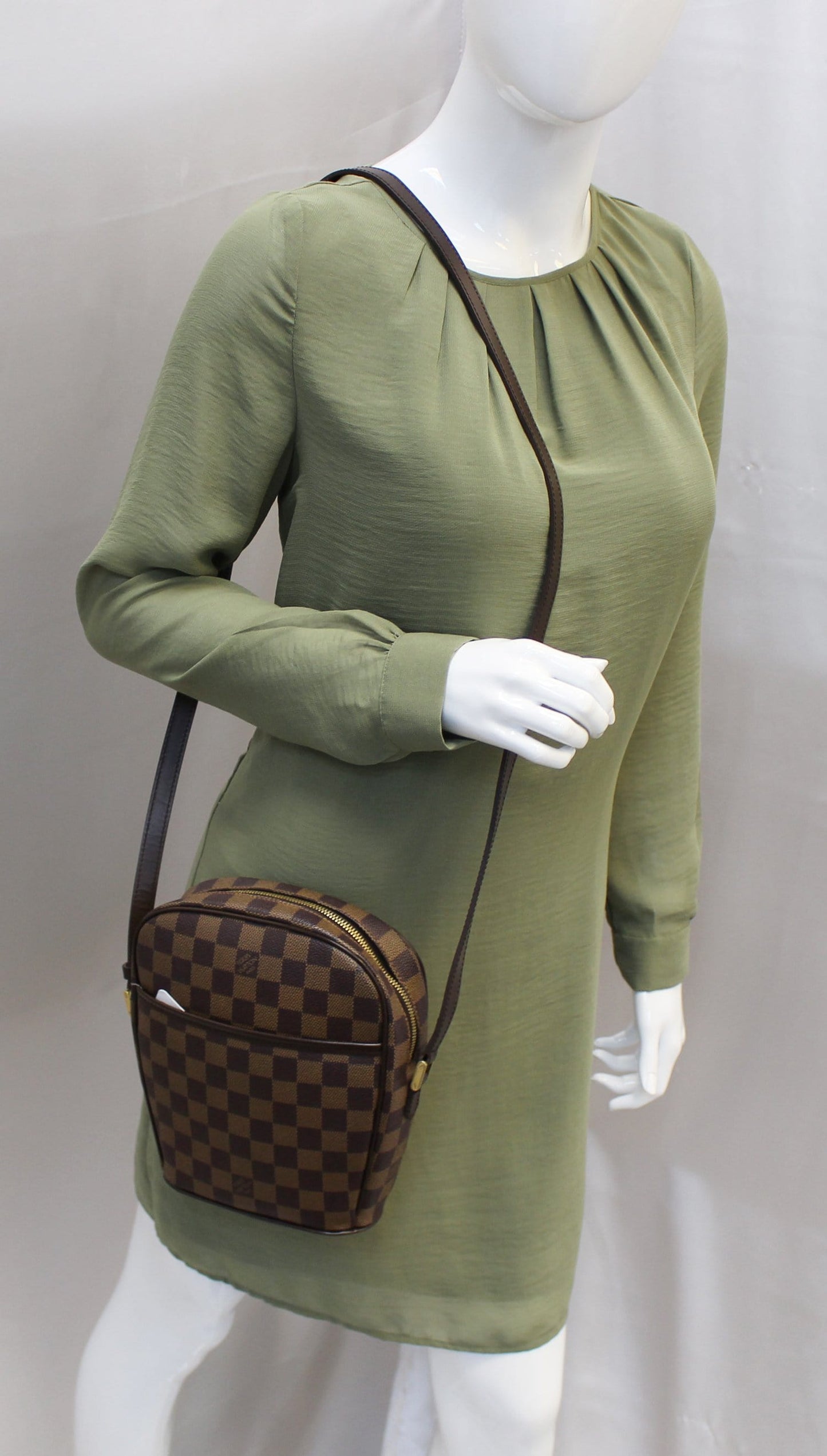 Louis Damier Ebene Ipanema Pm Crossbody Bag Brown