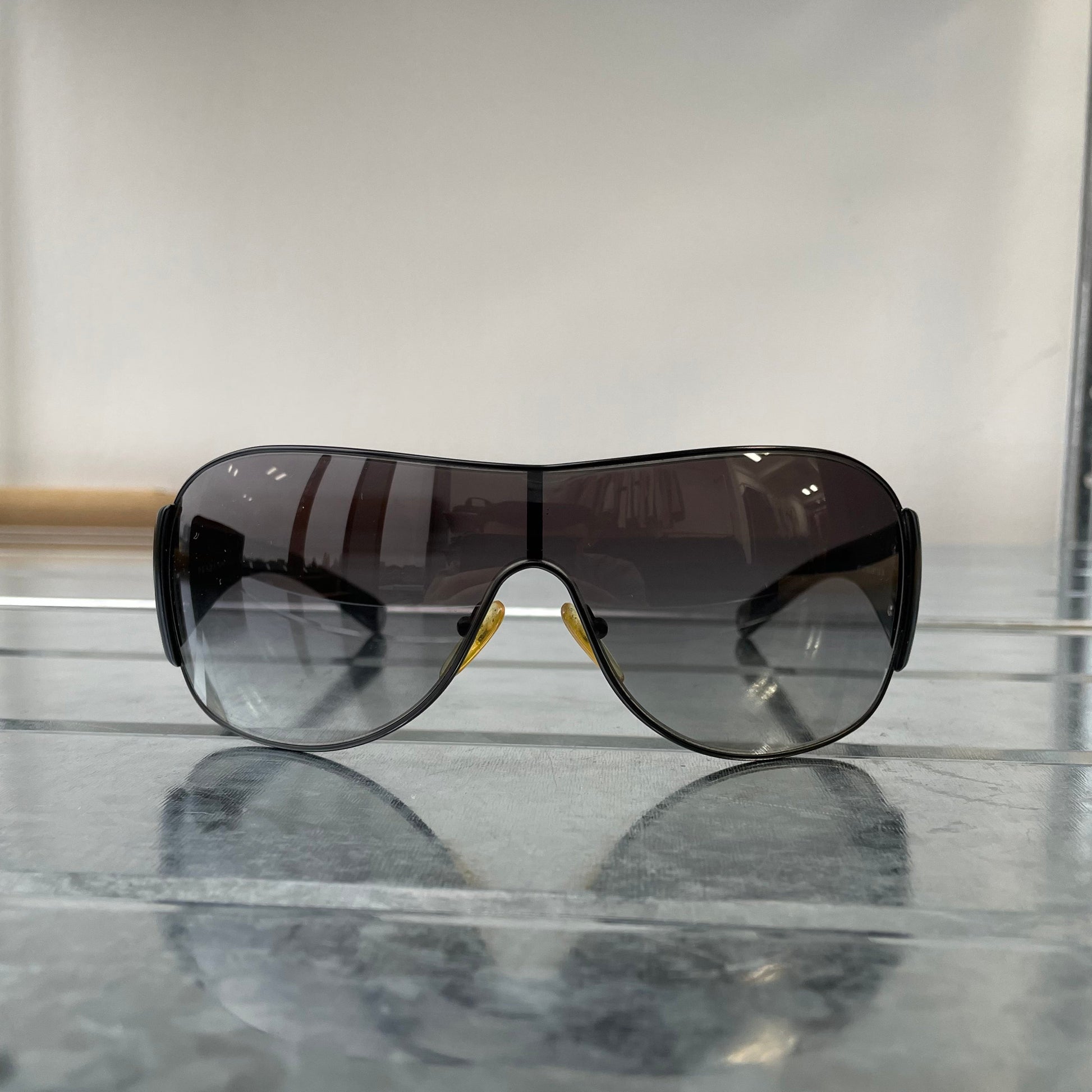 Prada Handbag Sport 00s Shield Sunglasses Black