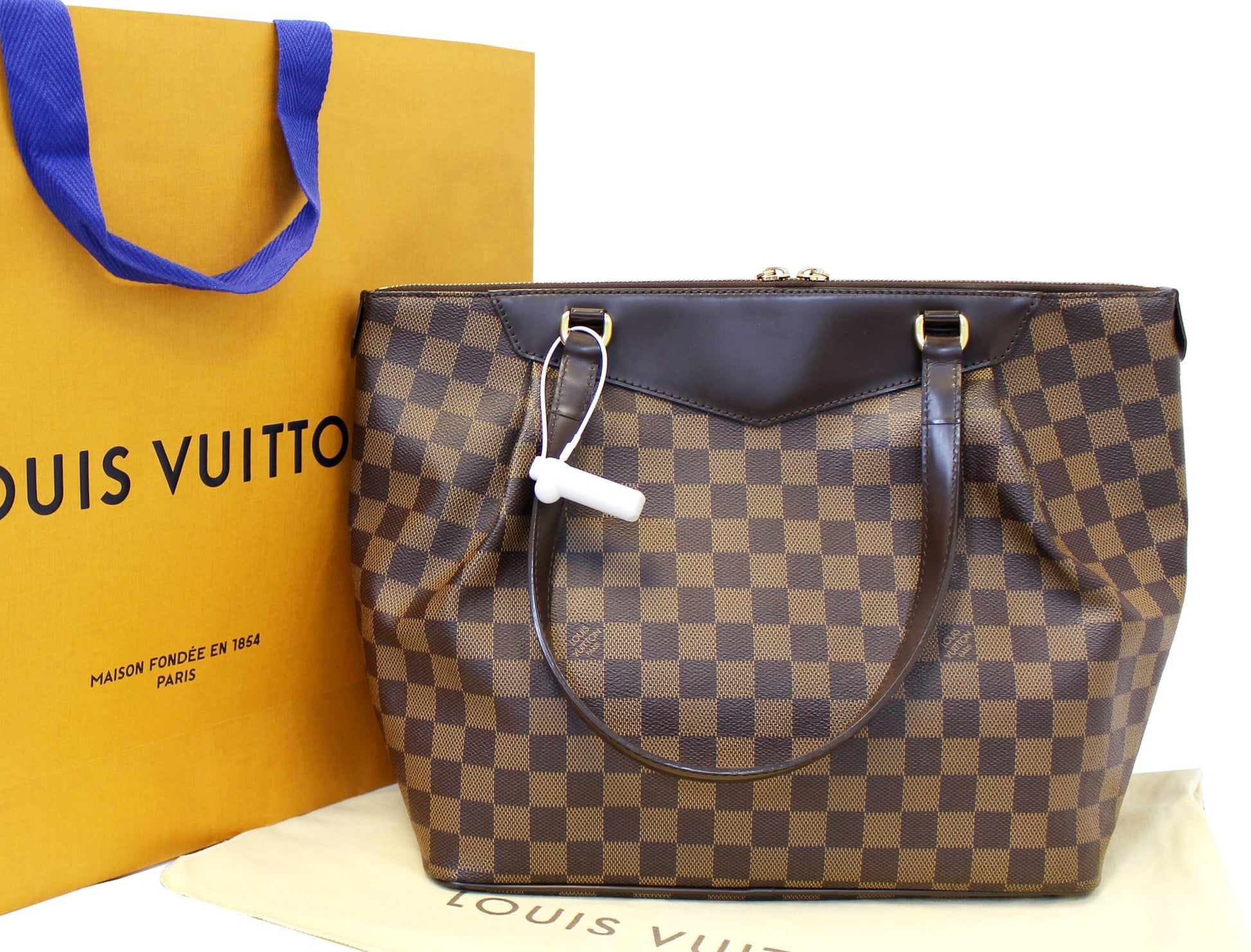 Louis Vuitton Damier Ebene Westminster Gm Tote Shoulder Handbag Shoulder Bag