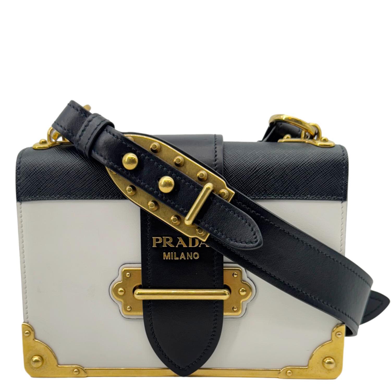 Cahier City Calf Saffiano Shoulder Bag Leather White