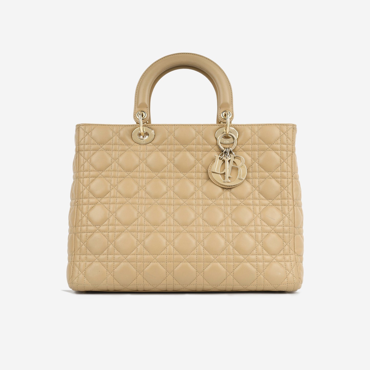 Dior Christian Lady Shoulder Bag Large Lambskin Leather Ghw