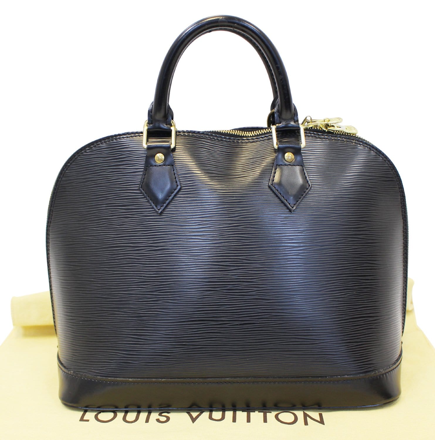 Louis Epi Alma Pm Satchel Bag Leather Black Travel Bag