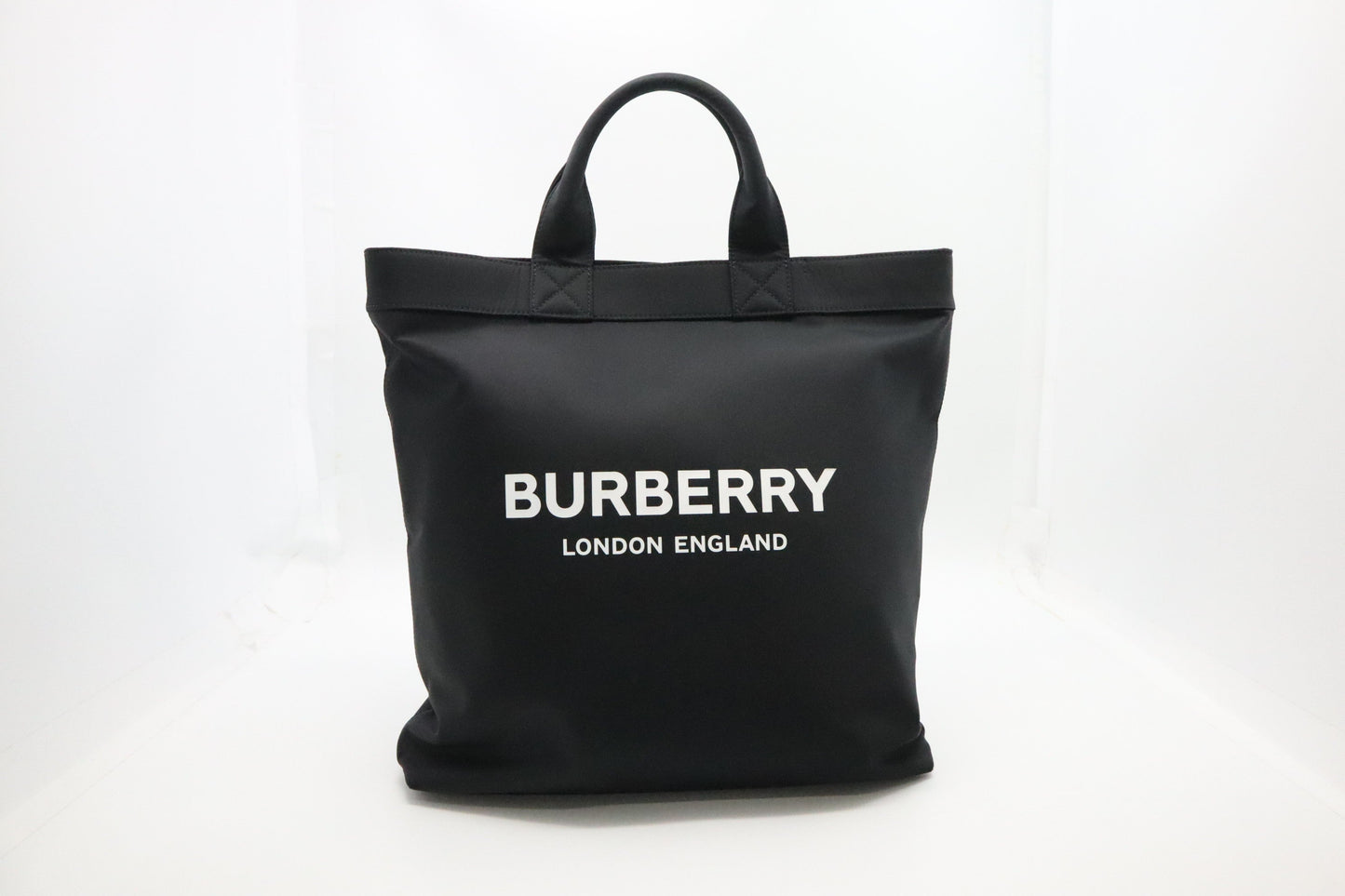 Burberry Tote In Nylon Black Tote Bag