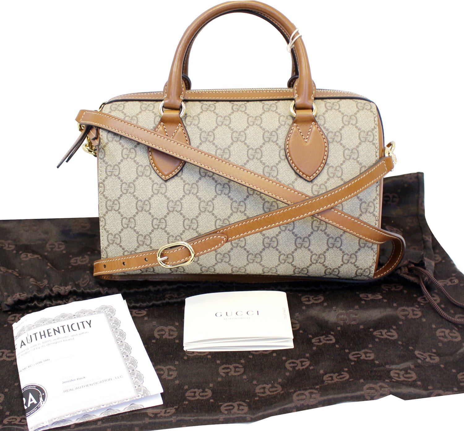 Gucci Supreme Boston Travel Bag Monogram