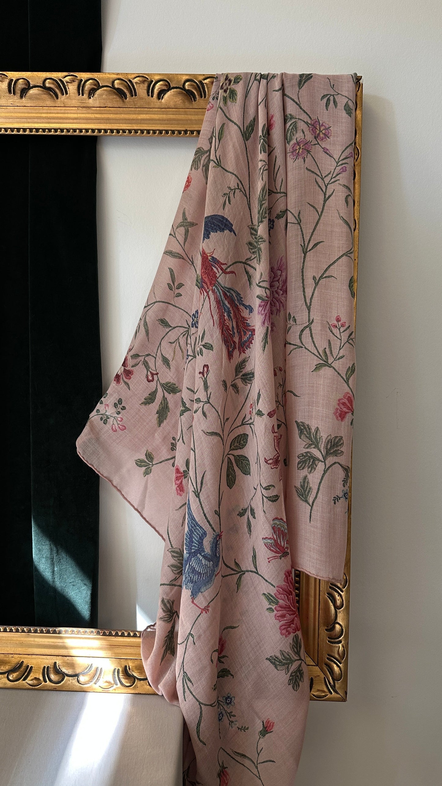 Dior Bird Scarf Cashmere Pink