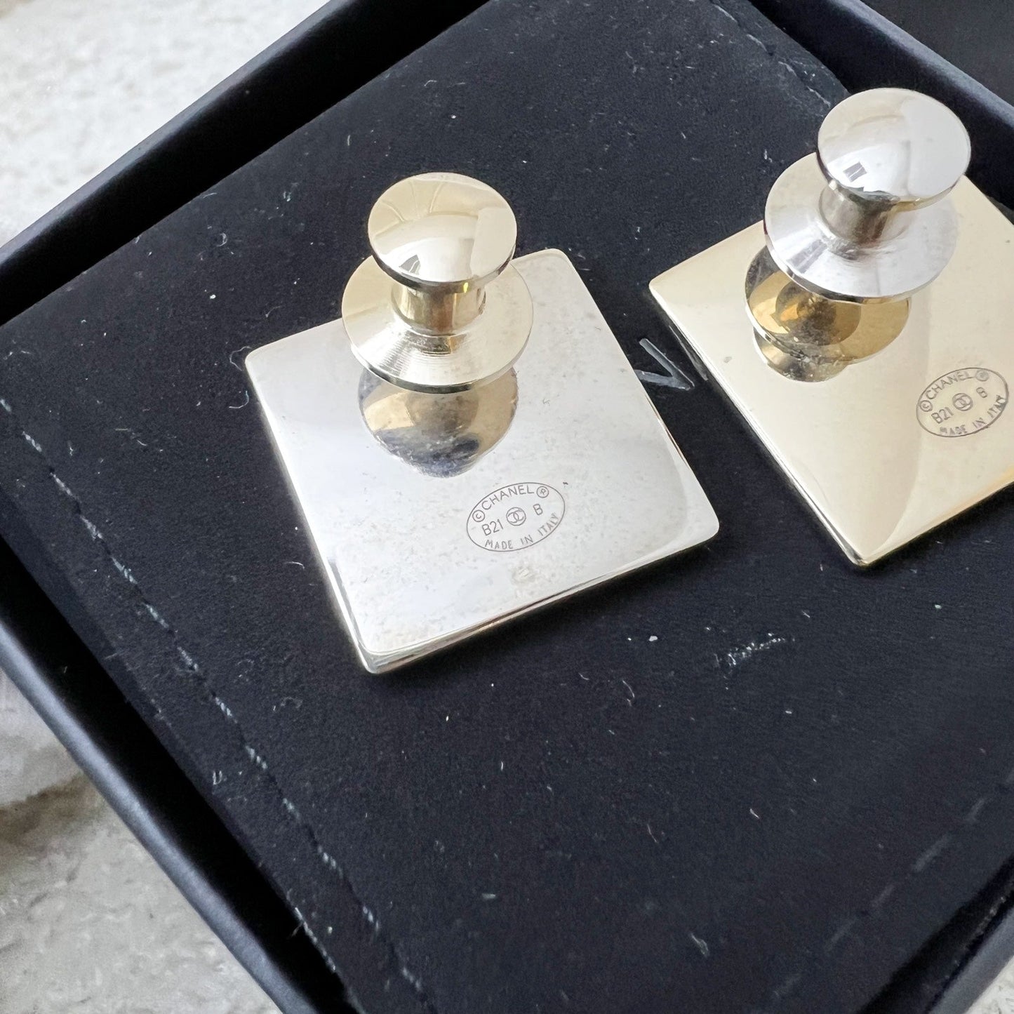 Chanel Pair of Pins (Brooches) in SHW Jewelry
