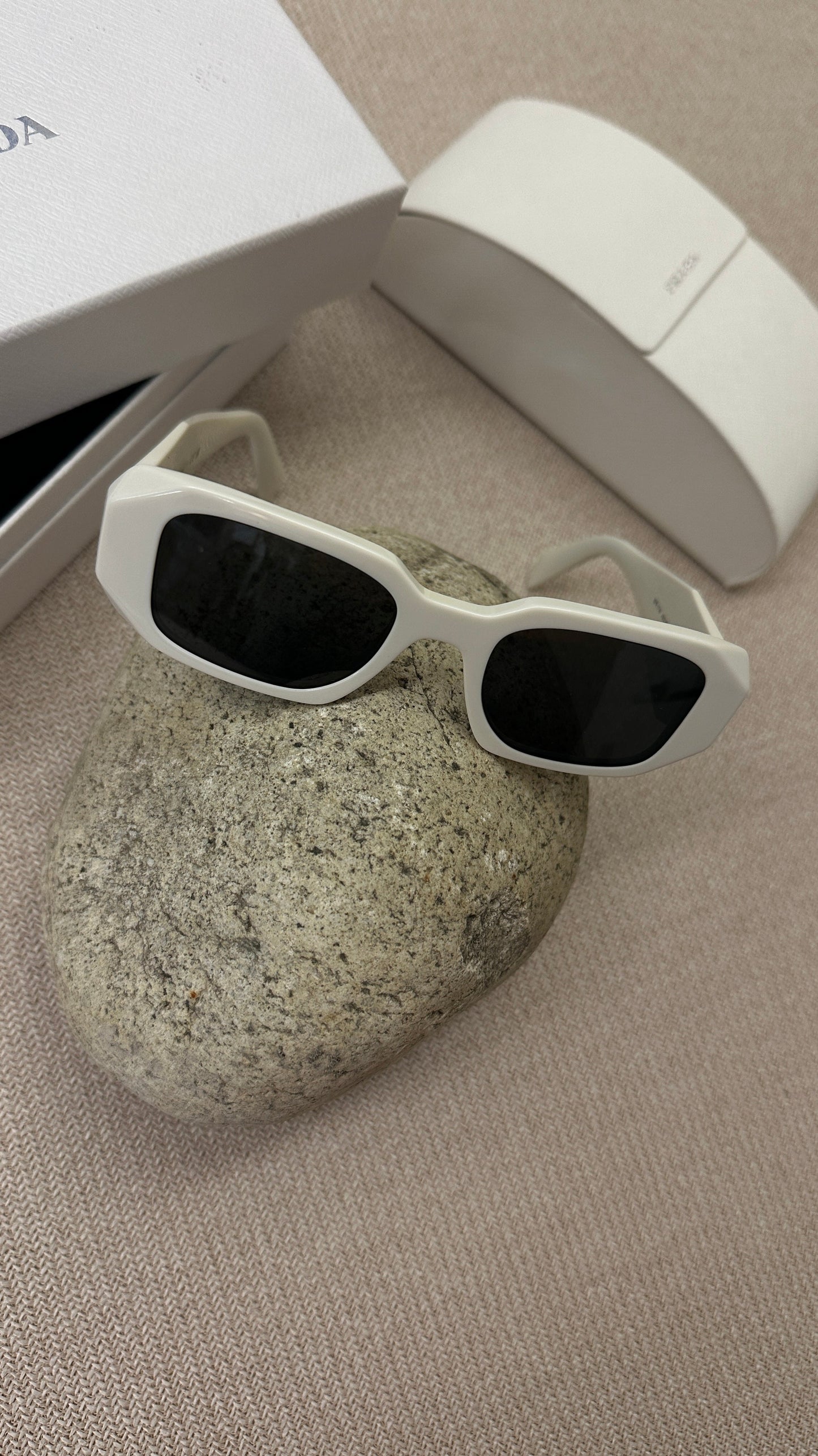 Prada Sunglasses White Logo