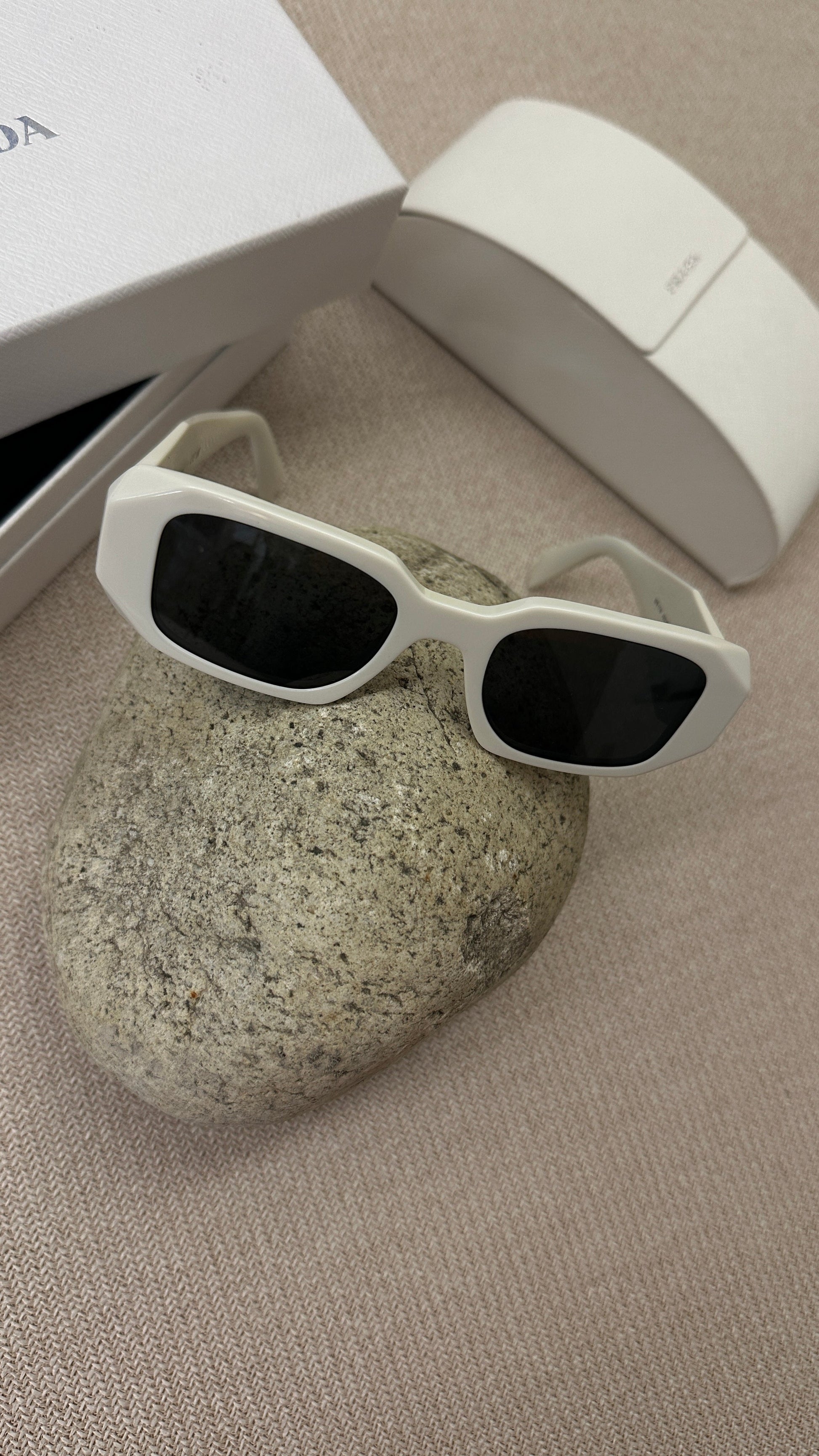 Prada Sunglasses White Logo