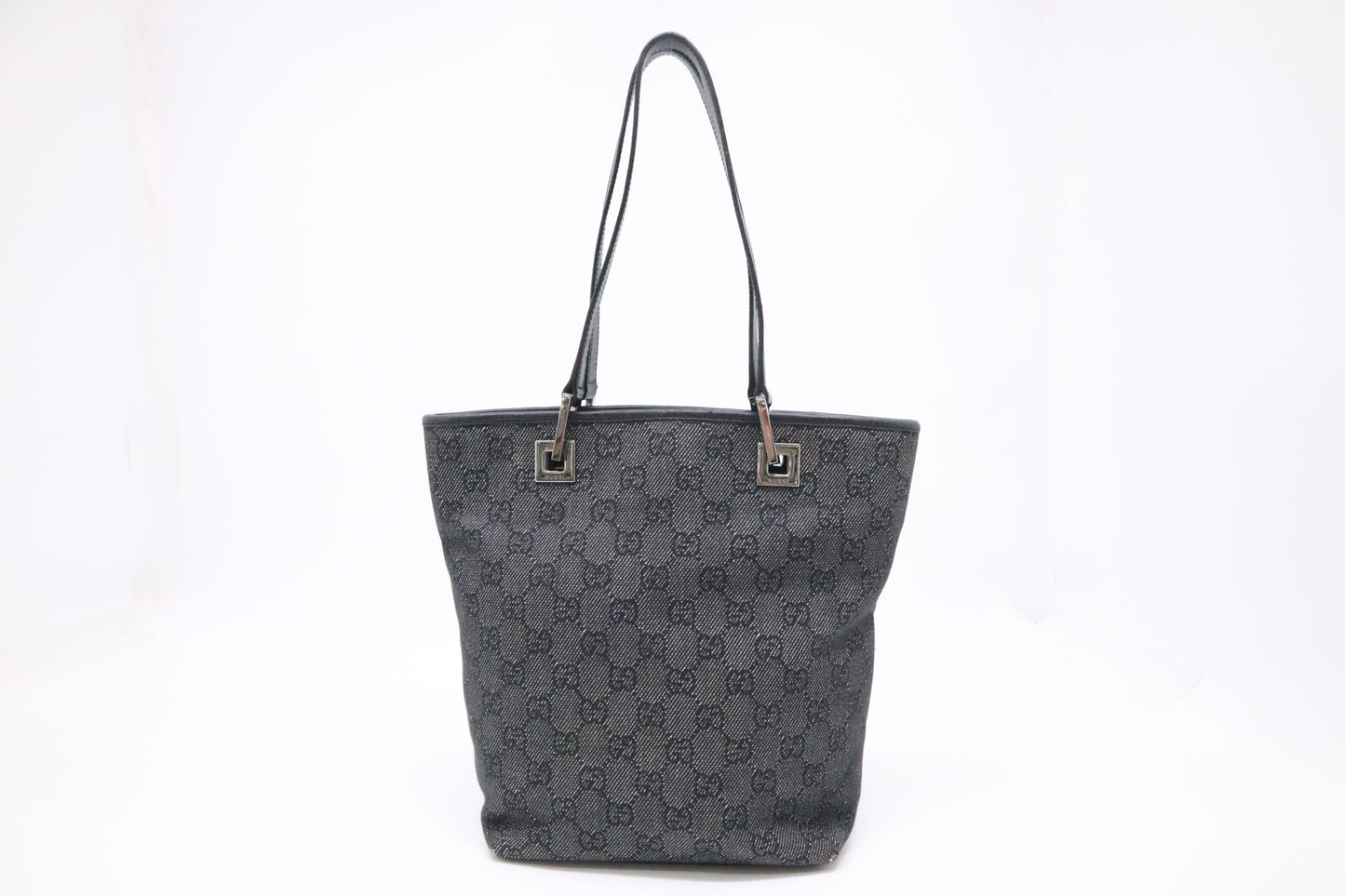Gucci Bucket Grey Canvas Mini Bucket Bag